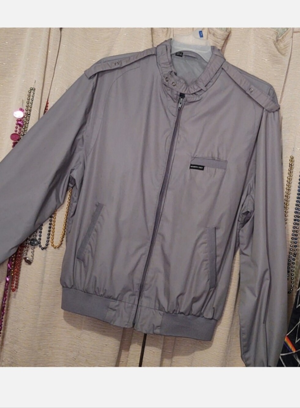 Vintage Members Only Grey Windbreaker Jacket 46L
